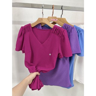 Blusa feminina, manga curta, detalhe em elastico no ombro! codigo 20