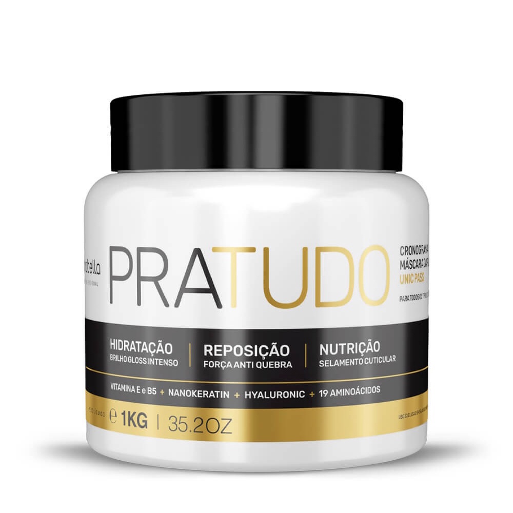 Borabella Mascara Hidratante Pra Tudo Com Vitamina A E B5 1Kg cronograma capilar