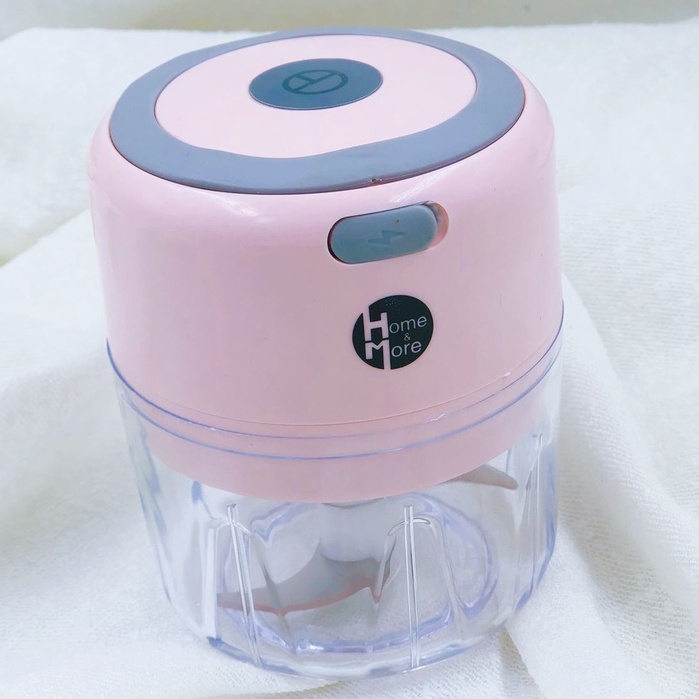 1-Mini Processador Elétrico de Alimentos Portátil 250 ml com lâminas de aço inox USB