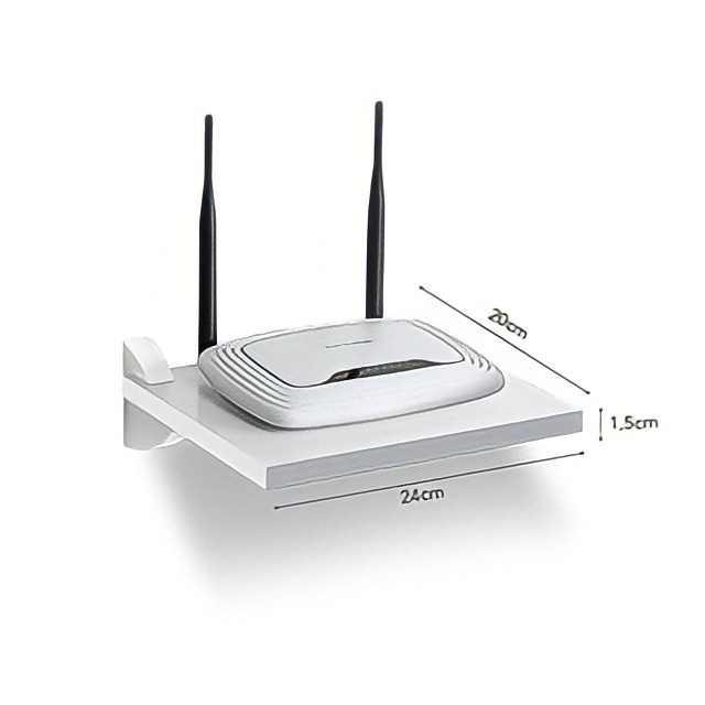 Prateleira Porta Modem 1,2x20x24cm Peto ou Branco Utilita ou Cantoneira - PRAT-K