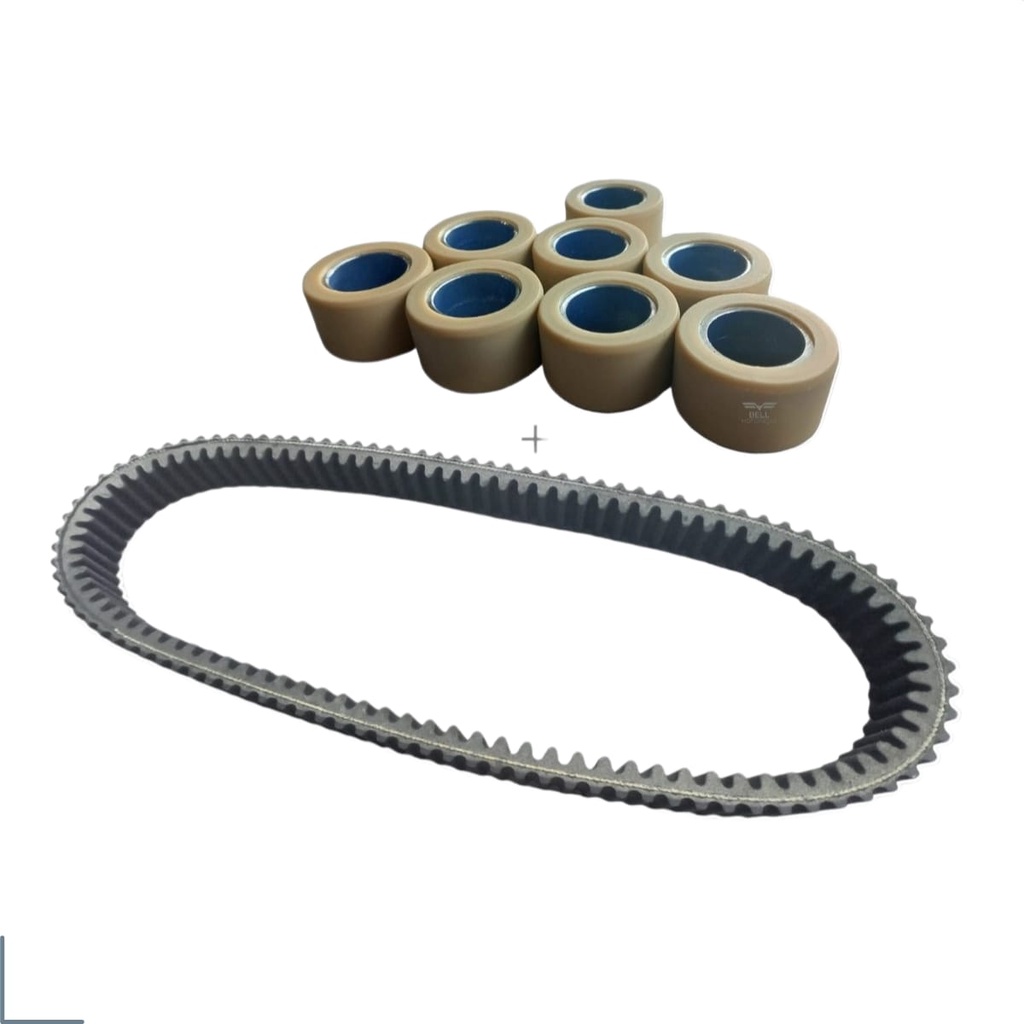 Kit Correia de Tração + Rolete Contra Peso Para Moto Dafra Maxsym 400i - Modelo Original
