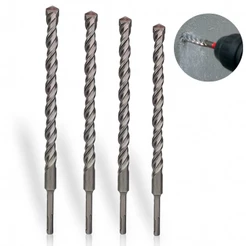 Broca Videa Grande Para Martelete SDS Plus 10X300mm - 16X600mm Aço Cromo Profissional Concreto Viga