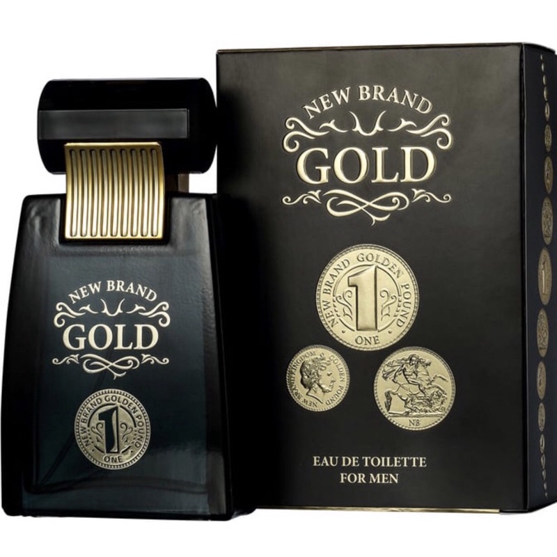 Perfume New Brand Gold For Men 100ml Masculino - 100% Original e Lacrado