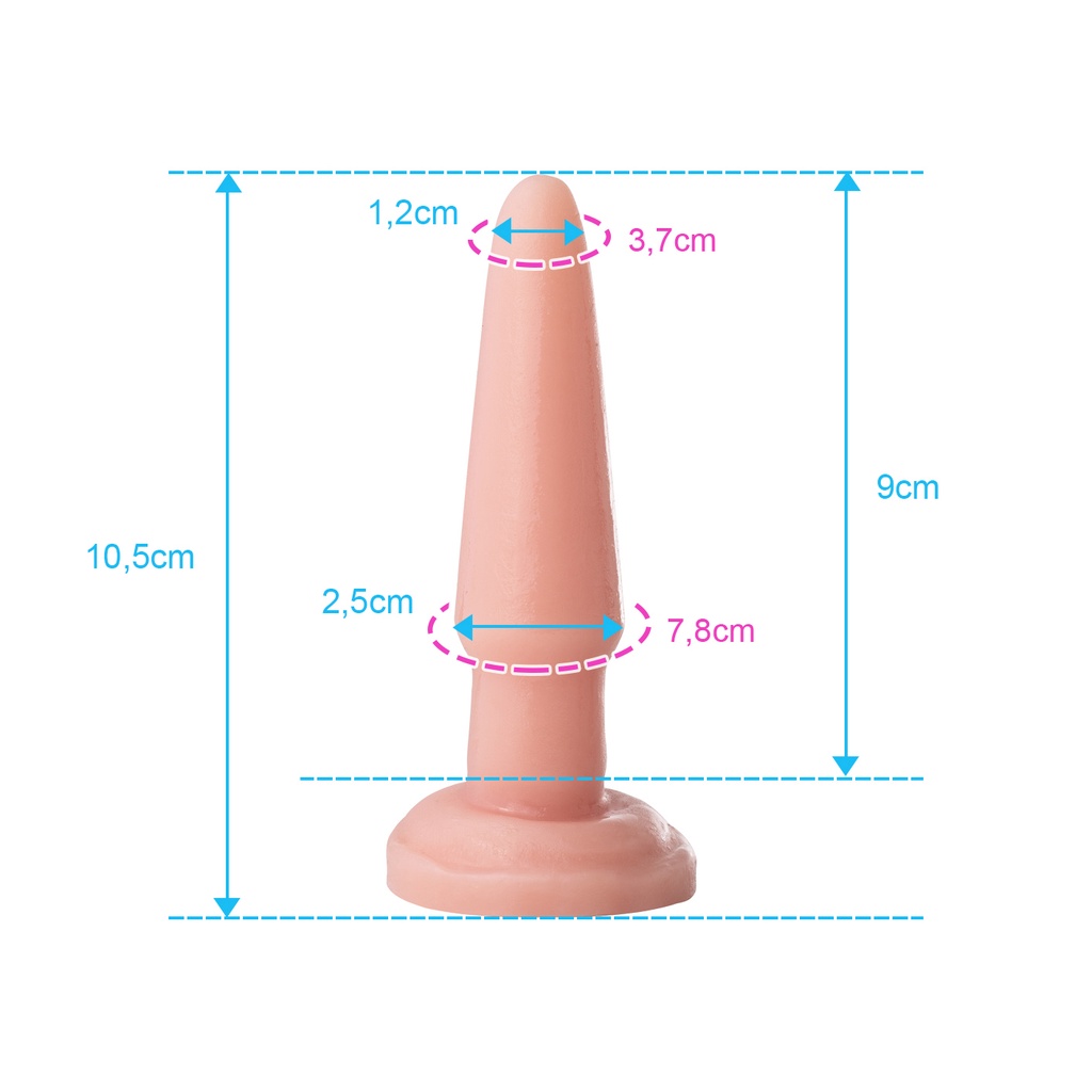 Plug Anal Maciço Para Iniciantes 10,5 X 2,5 Macio em Oferta na Shopee