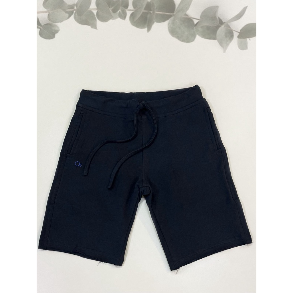 Bermuda em Moletom Ogochi Infantil Essencial Lisa Cor Preta