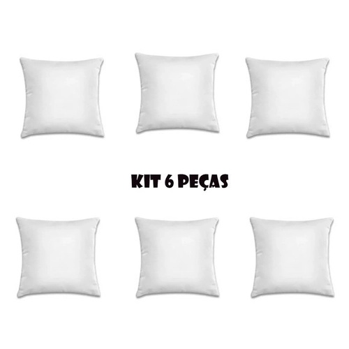 Oferta Promoção Desconto Kit 6 Pacotes Enchimento Refil De Almofada 45x45 Fibra Acrílico Poliéster