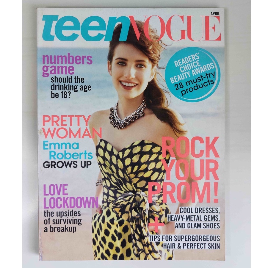 Revista Importada Teen Vogue Emma Roberts Abril 2009