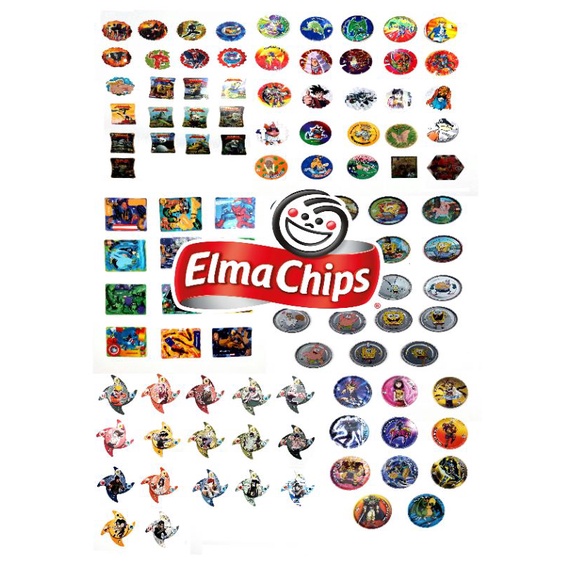 Lote 95 Tazos Elma Chips (originais) Yugioh, Bob Esponja, Naruto