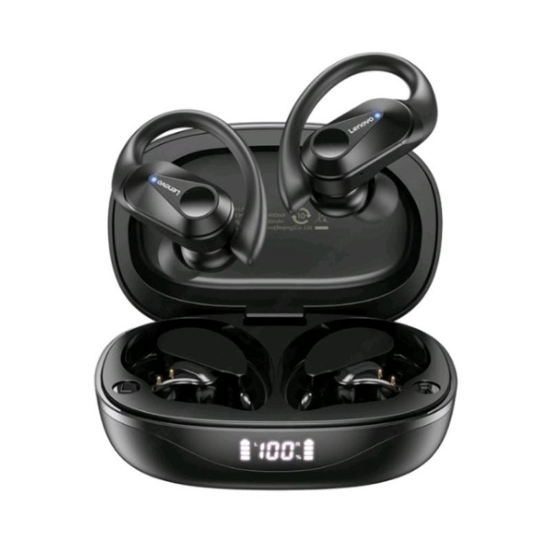 Fone de ouvido Lp75 Lenovo esportivo 6h de bateria resistente a suor e transpiração.