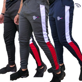 Calça De Moleton Masculina Com Elastano de Marca Listrada