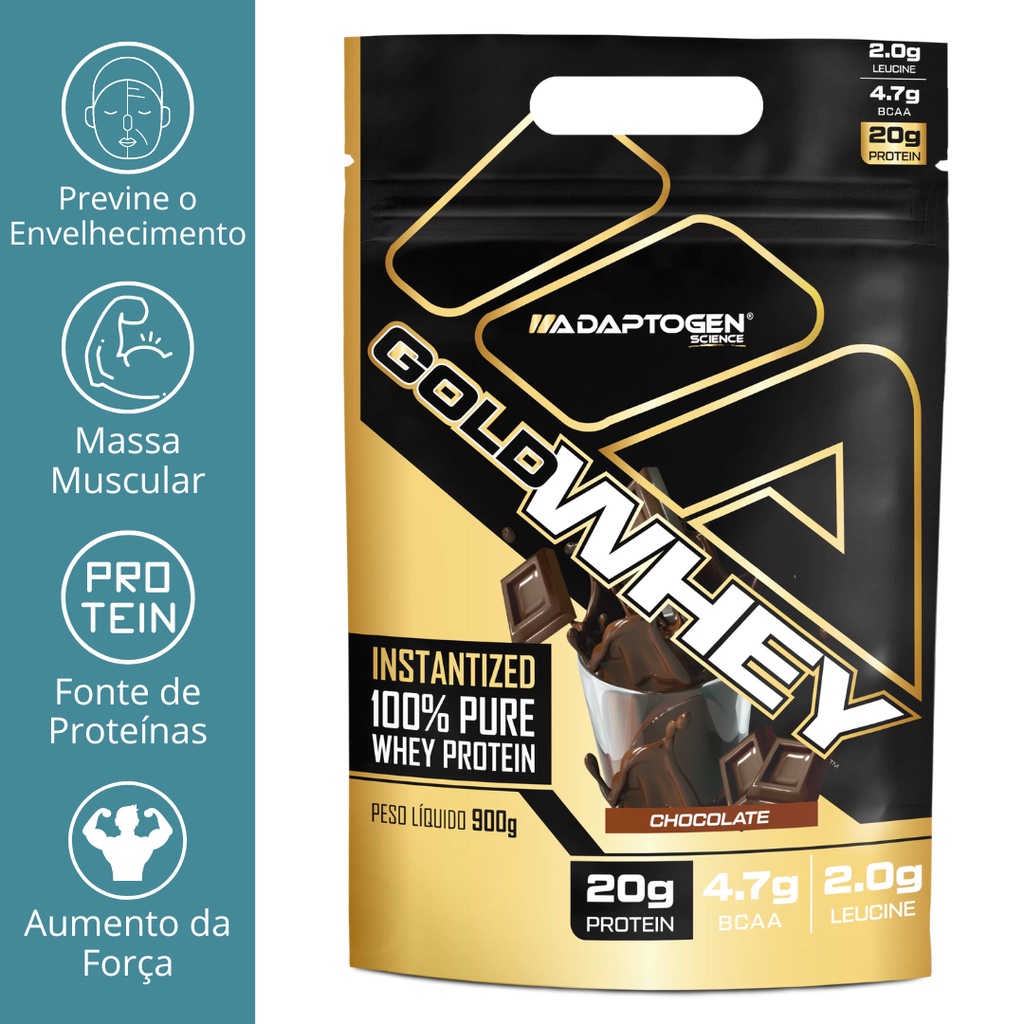 WHEY 100% GOLD 900G REFIL - ADAPTOGEN