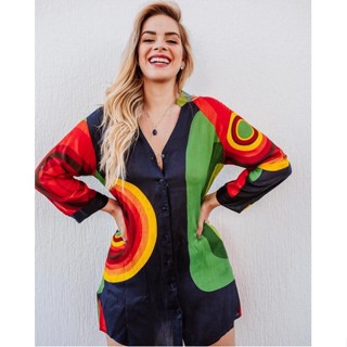 blusa desigual saída de praia banho mar