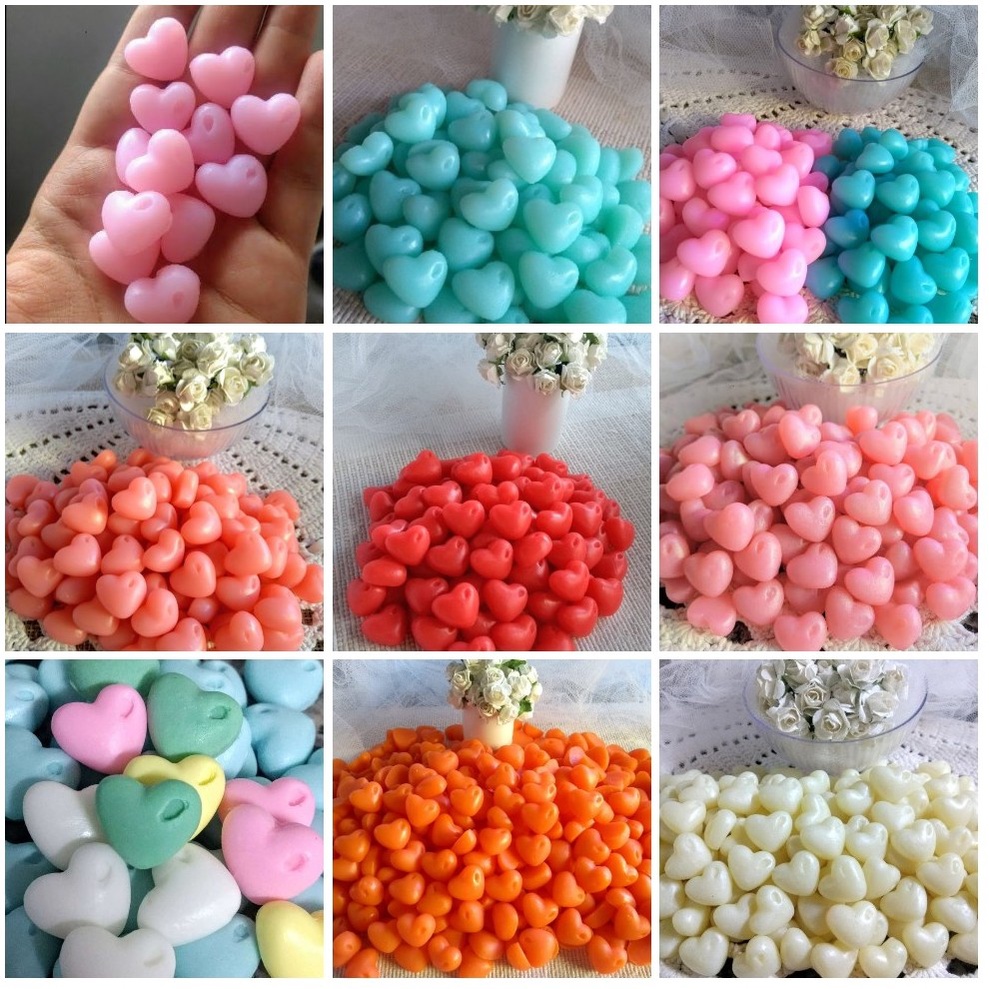 Kit 1000 Sabonete Mini Coração Perfumado  para Lembrancinha - Escolher cores e aromas chat