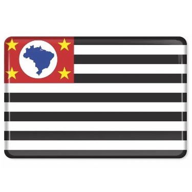 Adesivo Resinado Bandeira Estado São Paulo 3023