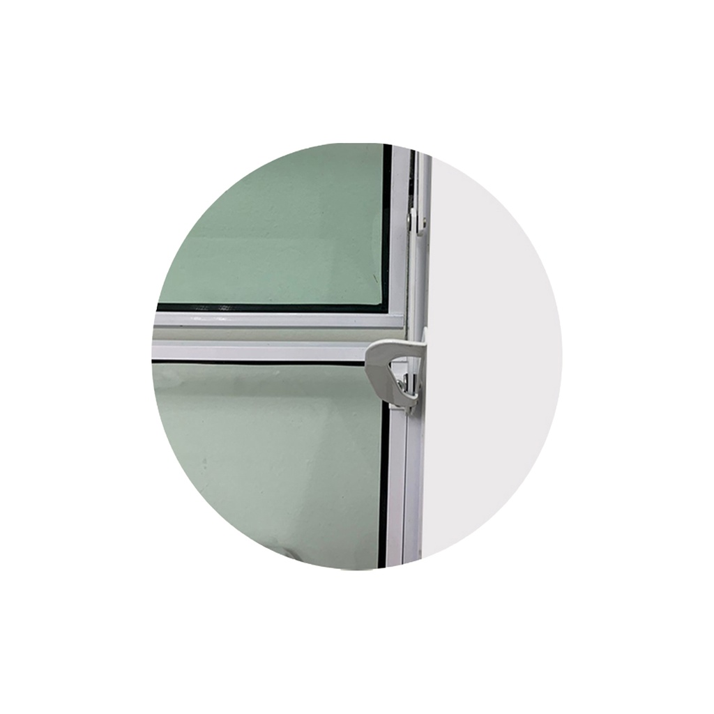 Vitro Basculante 100 x 60 Alumínio Branco Vidro Liso