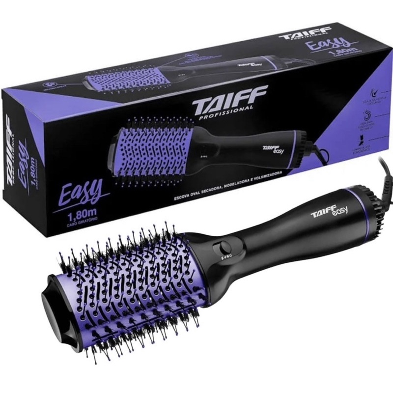 Escova Oval Taiff Easy Lilas Secadora E Alisadora V Shopee Brasil