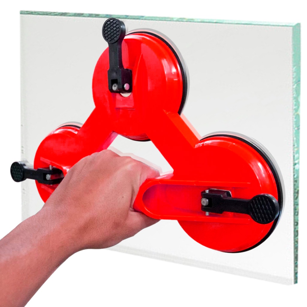 Ventosa Tripla Alta Fixação Resistencia Para Vidros Metais Mármores Espelhos Até 120kg Profissional em Oferta na Shopee