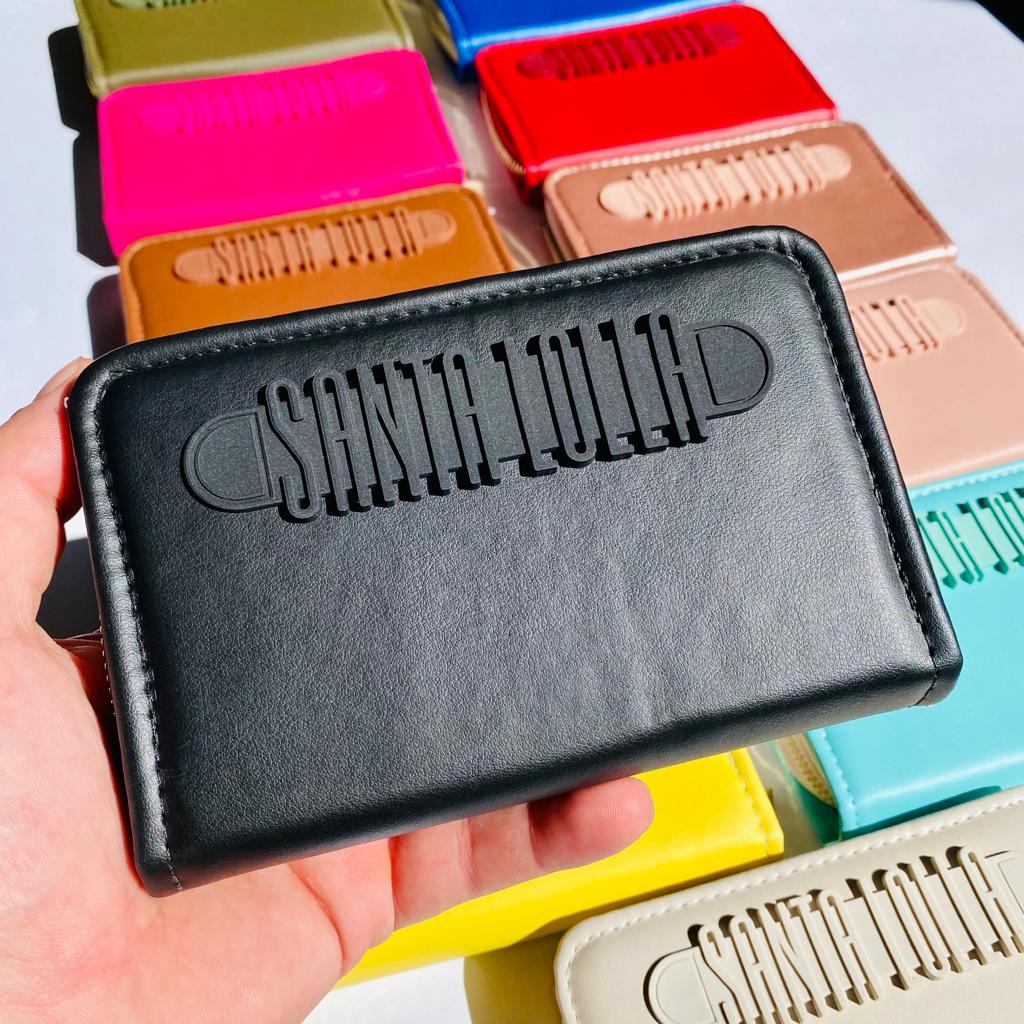 Carteira Feminina em couro premium com porta cartões cédulas documentos e porta moedas com...