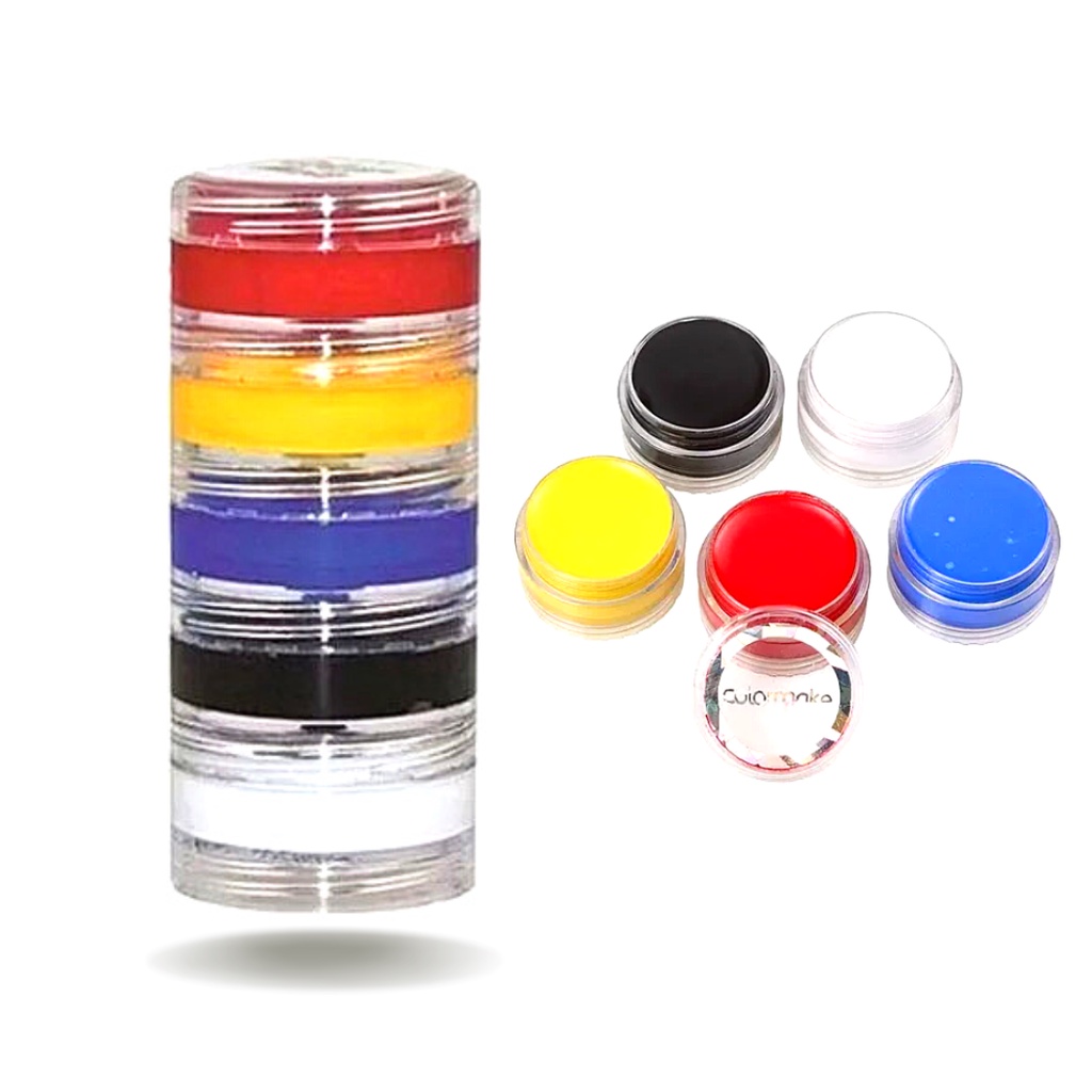 Tinta Cremosa Colormake 5 Cores Carnaval/Palhaço Maquiagem Artística