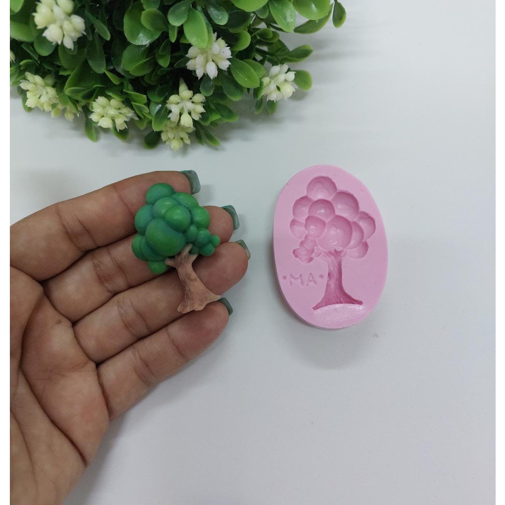 Molde de Silicone Mini Árvore - MA1067 em Oferta na Shopee
