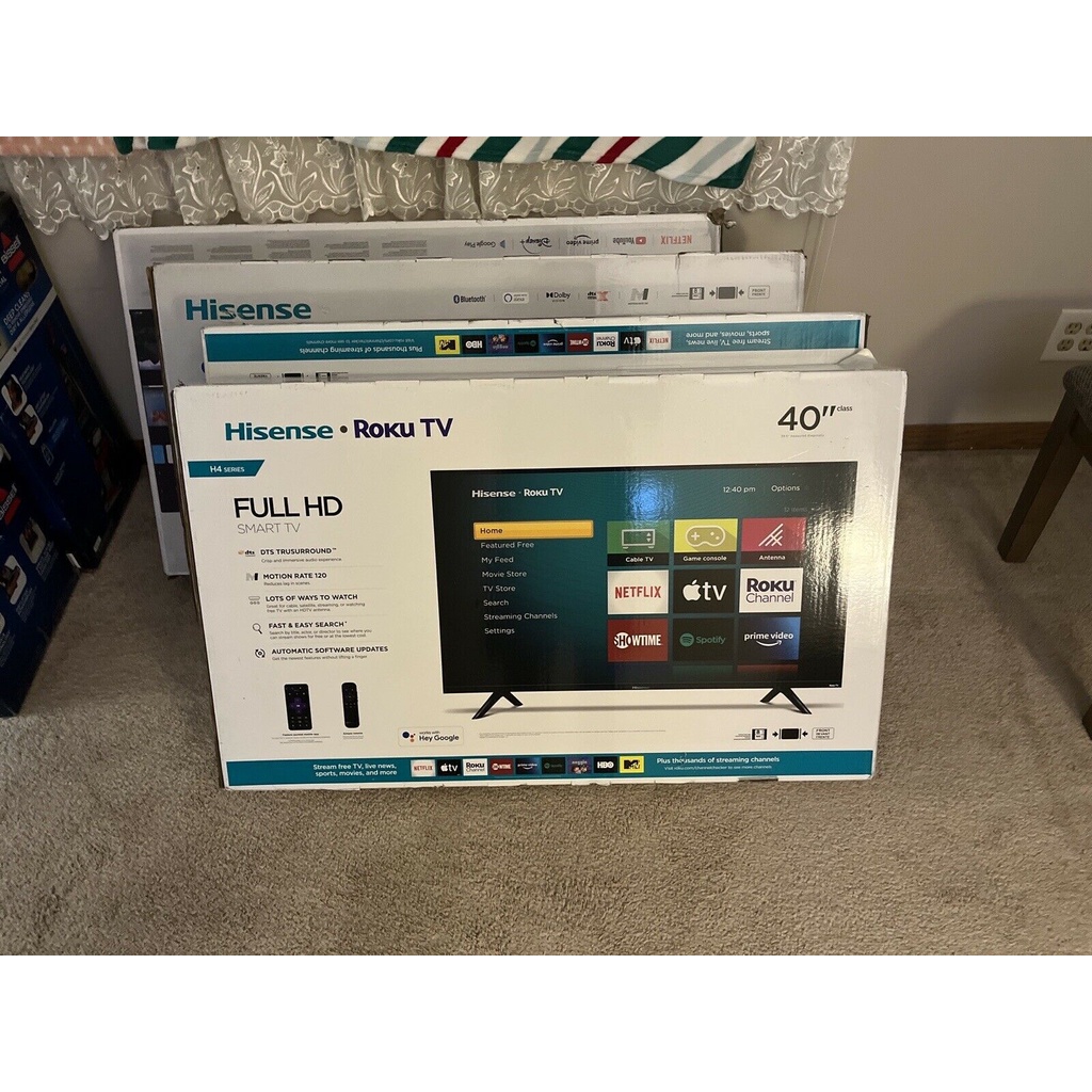 BRAND NEW HISENSE 40 INCHES CLASS H4 SERIES FULL HD ROKU SMART TELEVISION with Alexa Compatibility