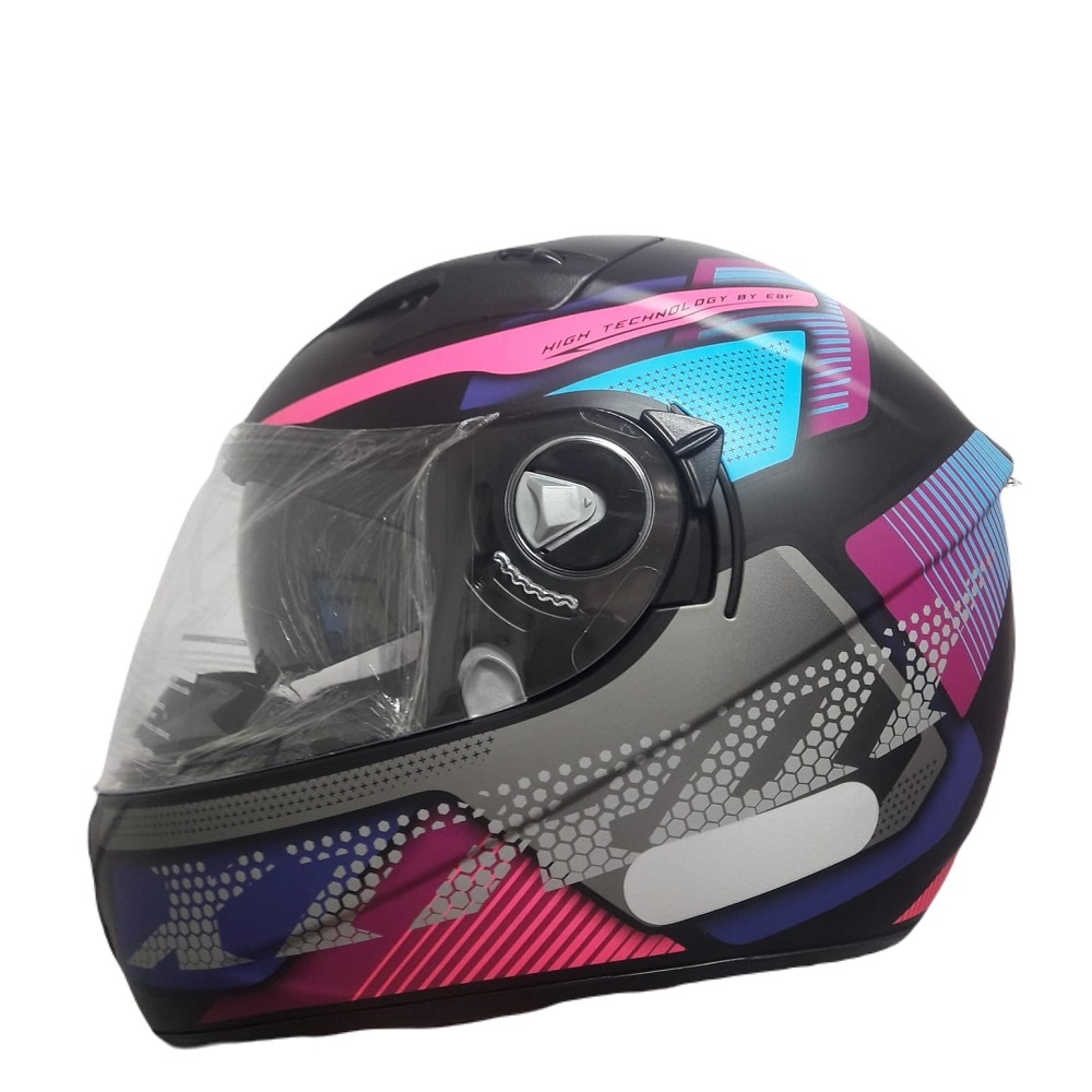 Capacete Moto Feminino Fechado Ebf X troy Furious Esportivo C/ Óculos Sol Interno E Selo Inmetro