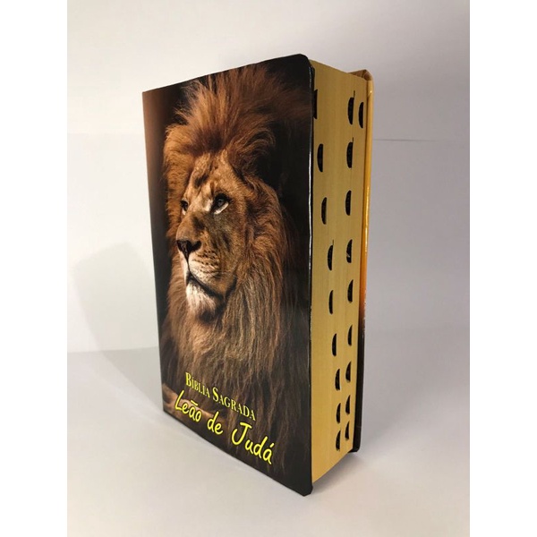 Bíblia Sagrada Tamanho médio 12,5x19 cm Com Harpa Palavras de Jesus em vermelho Capa Leão de Judá em Oferta na Shopee