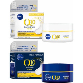 Nivea Q10 Power Antissinais Creme Facial Dia FPS30 Dia e Noite - 50g cada