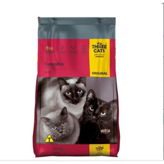 Ração Three Cats  Castrados Original Sabor Carne para Gatos Adultos Castrados 10,1kg em Oferta na Shopee