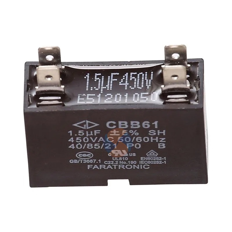 Capacitor para Ar Condicionado Split Simples 1.5 uF 450VAC - 326058513