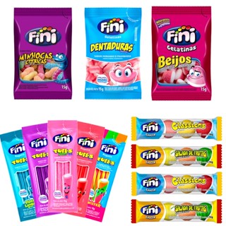 Kit 50 Pacotes Bala Fini Doce Gelatina Sortidos P/ Kit Festa Prenda Lembrancinha
