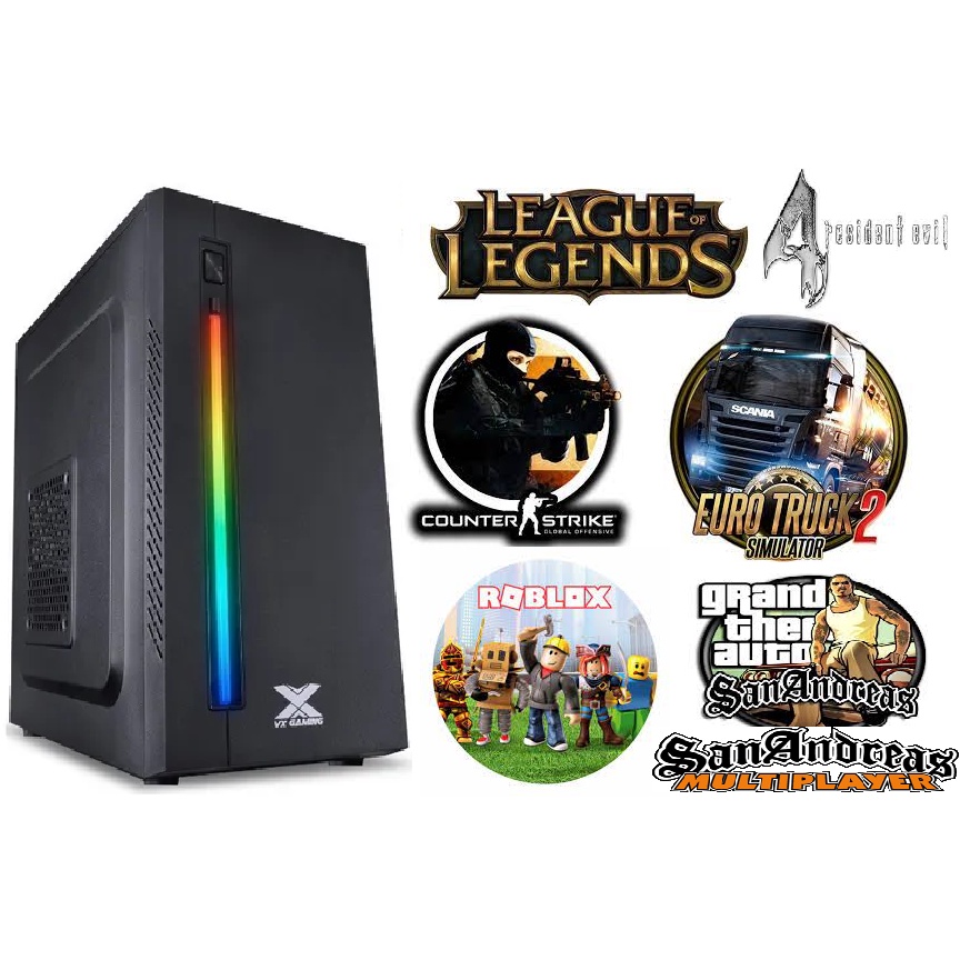 computador cpu pc 8gb barato pra casa escritorios lojas gamer wifi corel autocad lol et2 csgo mine roblox pes