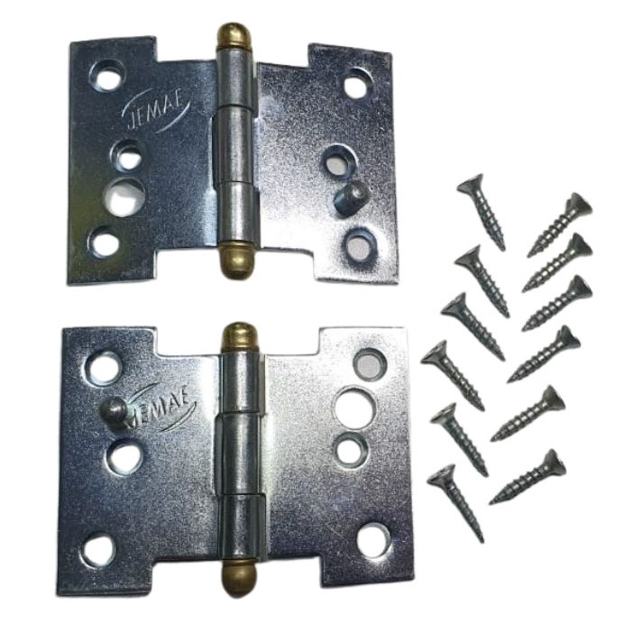 Kit 2 Dobradiças Palmela P/janela Colonial 3' com Pino Tipo H - Galvanizado com Parafusos em Oferta na Shopee