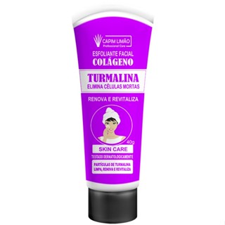Capim Limão - Bisnaga Creme Colágeno Esfoliante Turmalina 40g