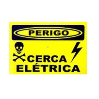 Kit Com 35 Placas Advertência Perigo Cerca Elétrica Cuidado Alumínio