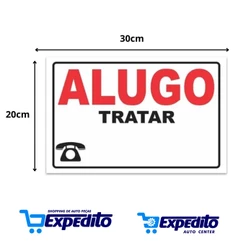 Placa de Sinalização Alugo (20x30cm)