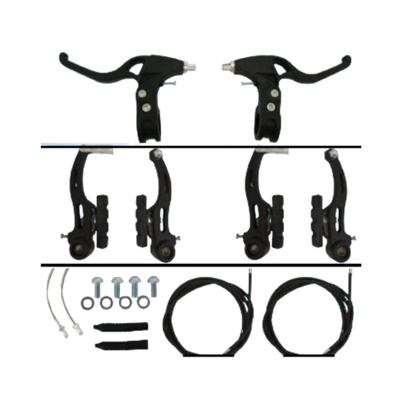 Par de Freio V-Brake Gts Nylon + Conduíte