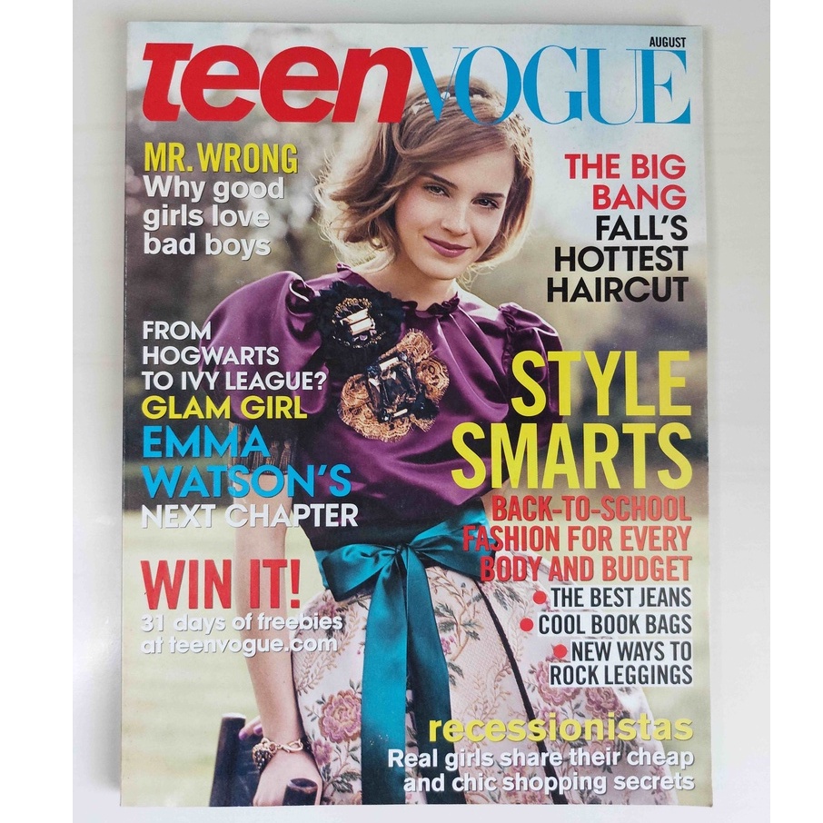 Revista Importada Teen Vogue Emma Watson Agosto 2009