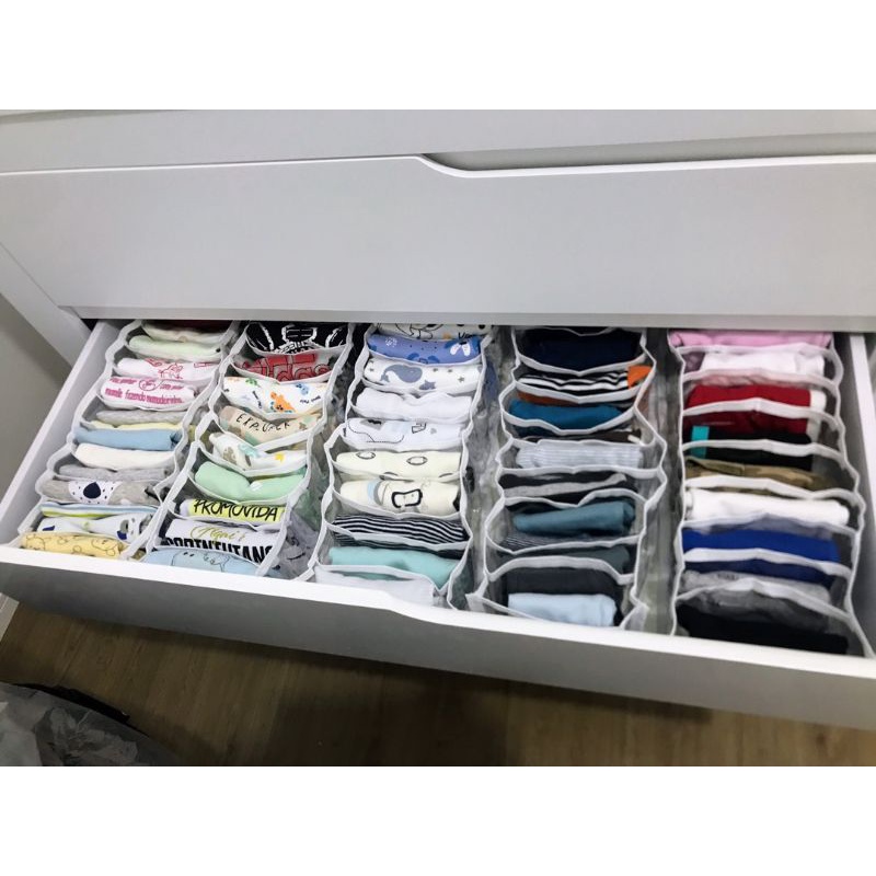 Kit com 18 Colmeias Organizadoras para Calcinhas, Cuecas e Meias (12x 40x10)