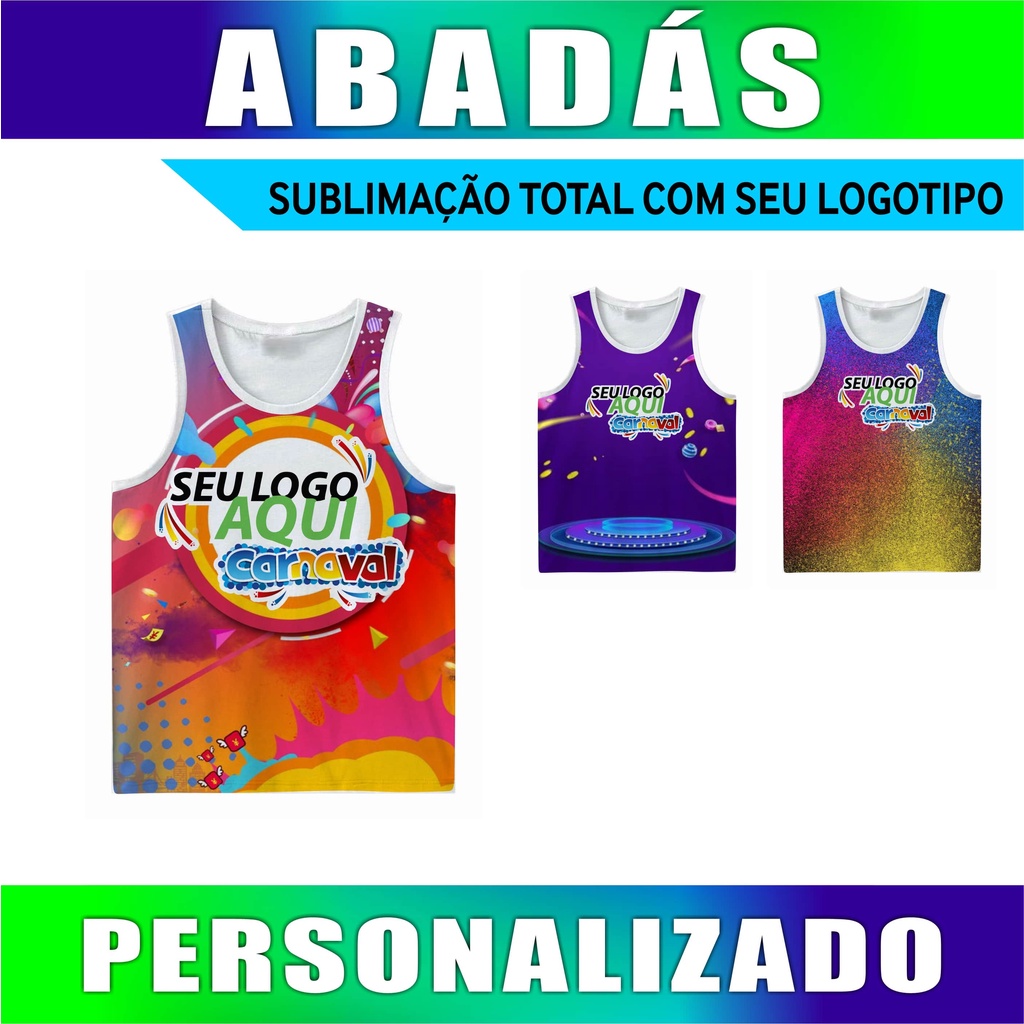 10 Abada Regata Carnaval Personalizado Nome E Logotipo Shopee Brasil 9239