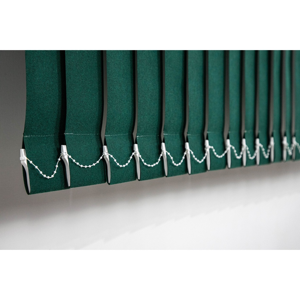 Persiana Vertical em Tecido com Bandô, Abertura e Comando Lado Esquerdo