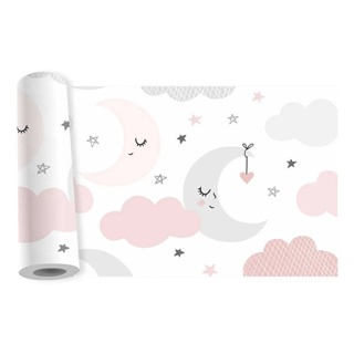 Faixa Border Lua Estrelas Nuvens Infantil Adesivo em Oferta na Shopee