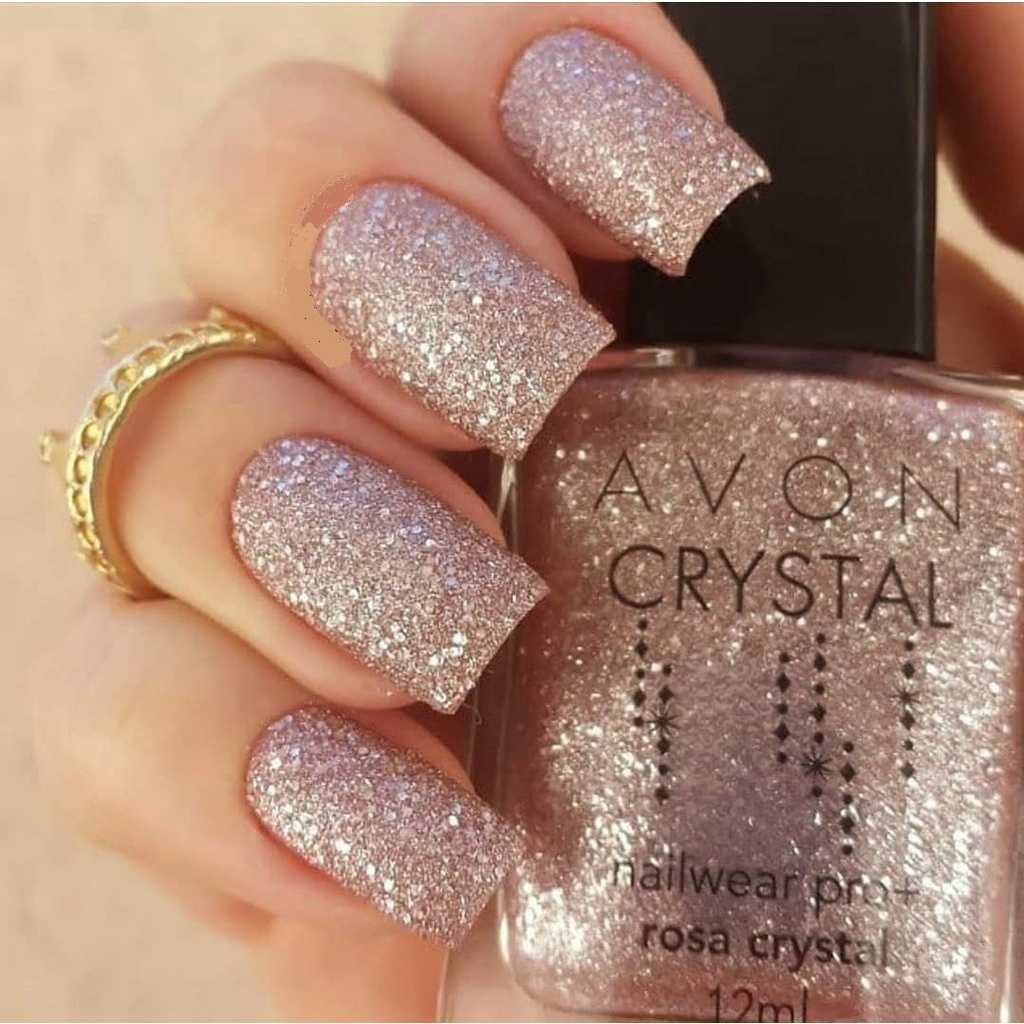 Esmalte Crushed Crystal Avon com glitter Cristal Escorrega o Preço