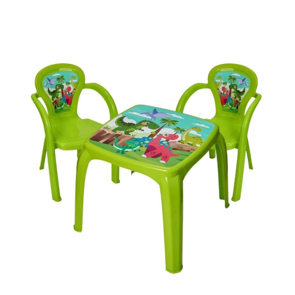 Kit Mesa C/ 2 Cadeiras Infantil Lanchinho Brincadeira Estudo Beauty Love Rosa Dino Shark Astronauta Homem Aranha Meninos Meninas