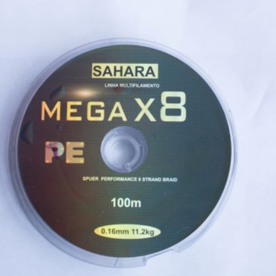 Linha Pesca Multifilamento Sahara Super PE MEGA 8X 100 metros