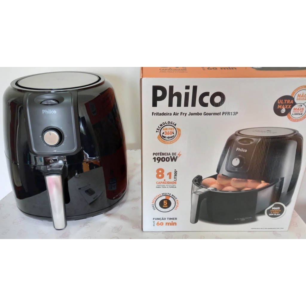 Fritadeira Elétrica Sem Óleo Air Fryer Philco Jumbo Gourmet PFR13P 8,1