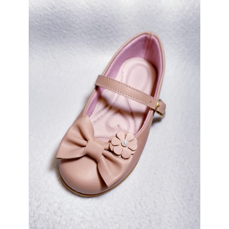 Sapatilha menina infantil laço com flor em Oferta na Shopee