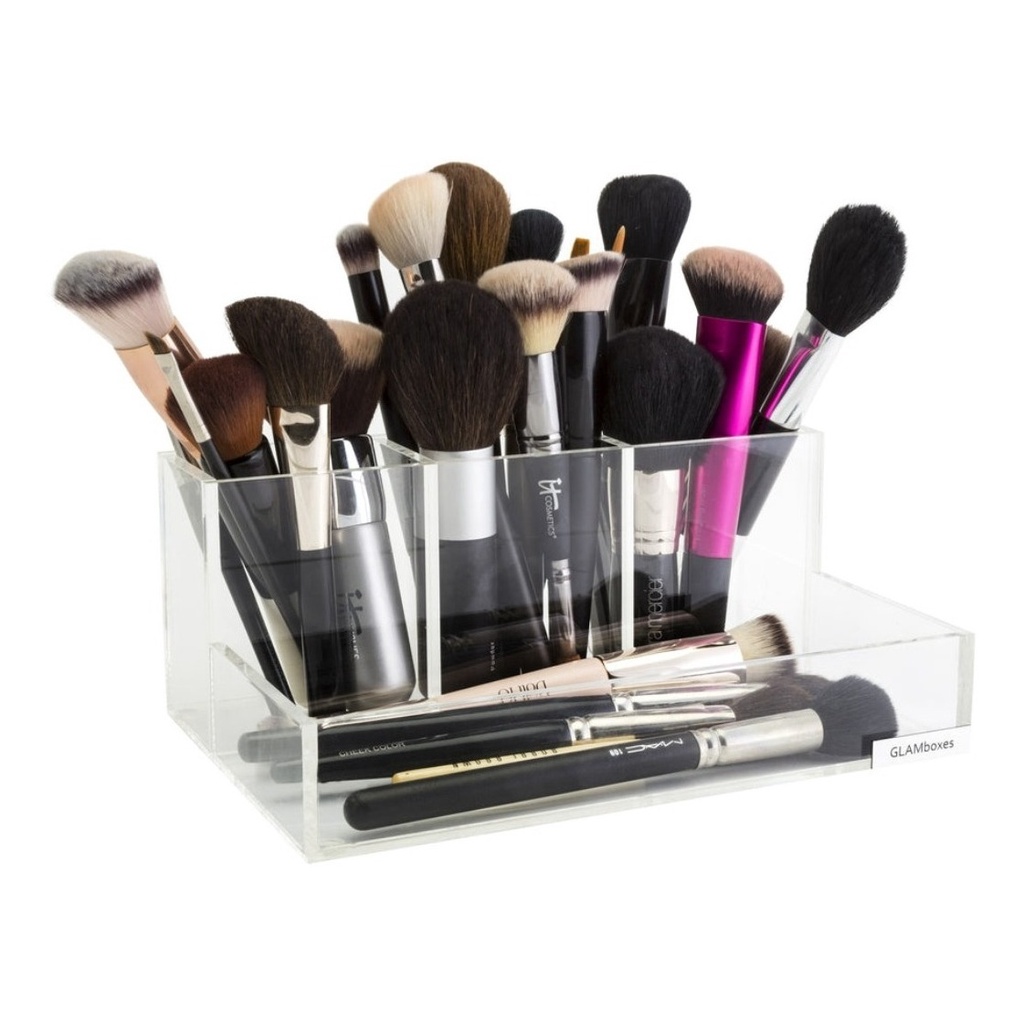 Organizador de maquiagem blush pincel batom base corretivo deliniador suporte de acrilico em Oferta na Shopee