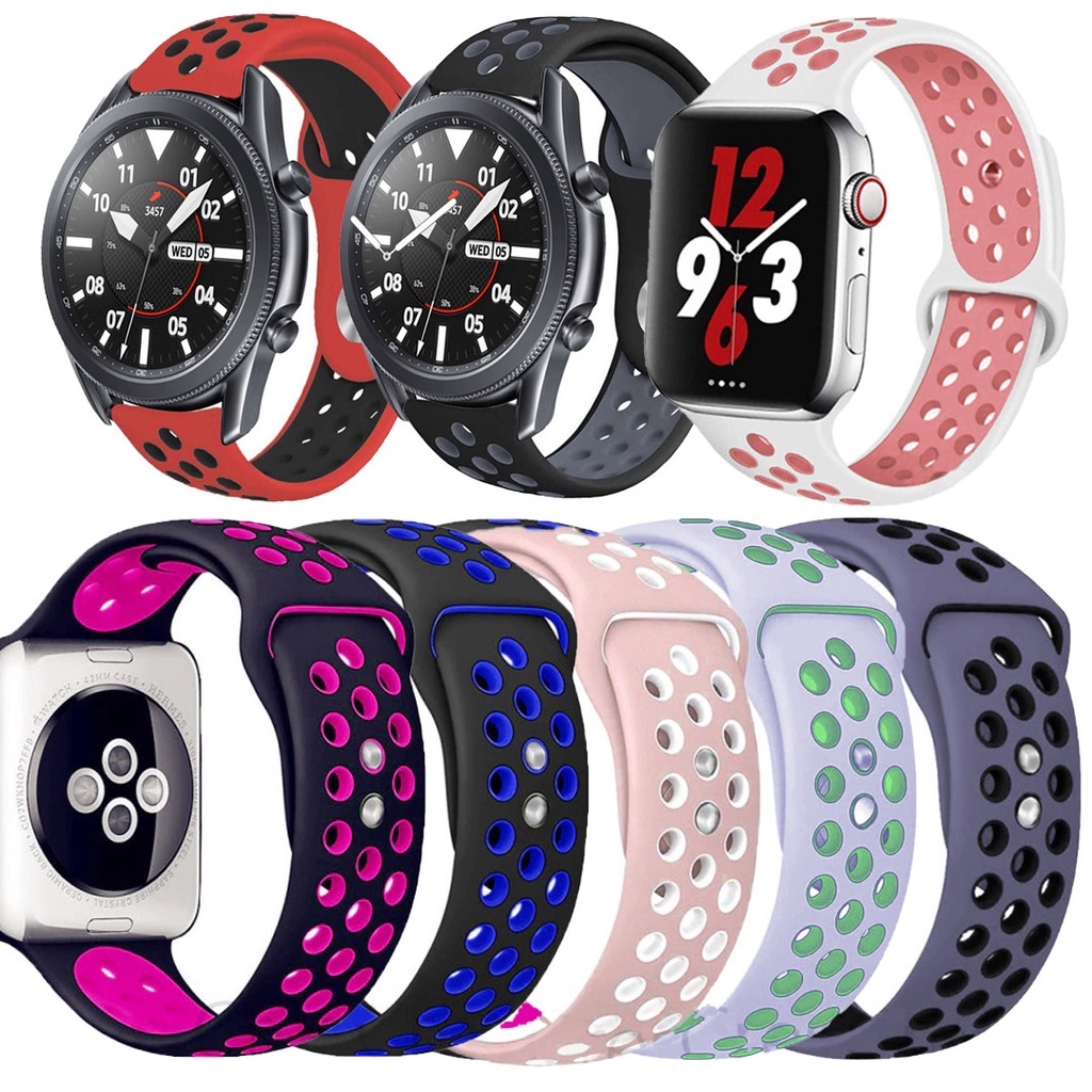 Pulseira de Silicone Sport 20mm SmartWatch Amazfit Bip U, Galaxy Active, Bip U Pro, GTR, GTS, Haylou Watch 2, P70. Vários modelos, Diversas Cores