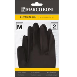 Luvas Black De Látex Médio C/ 2un 1496 - Marco Boni